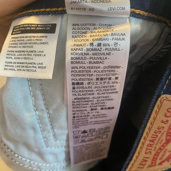 Levi button fly Dark Blue Jeans - Picture 2 of 8